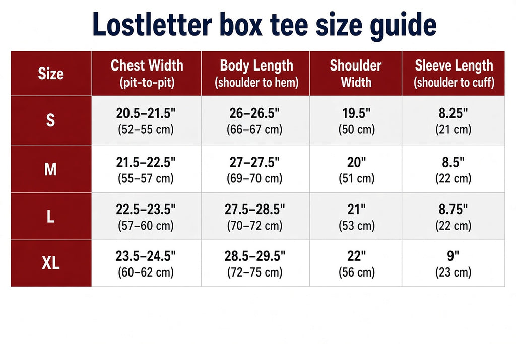 LOSTLETTER box tee